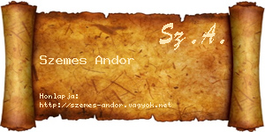 Szemes Andor névjegykártya